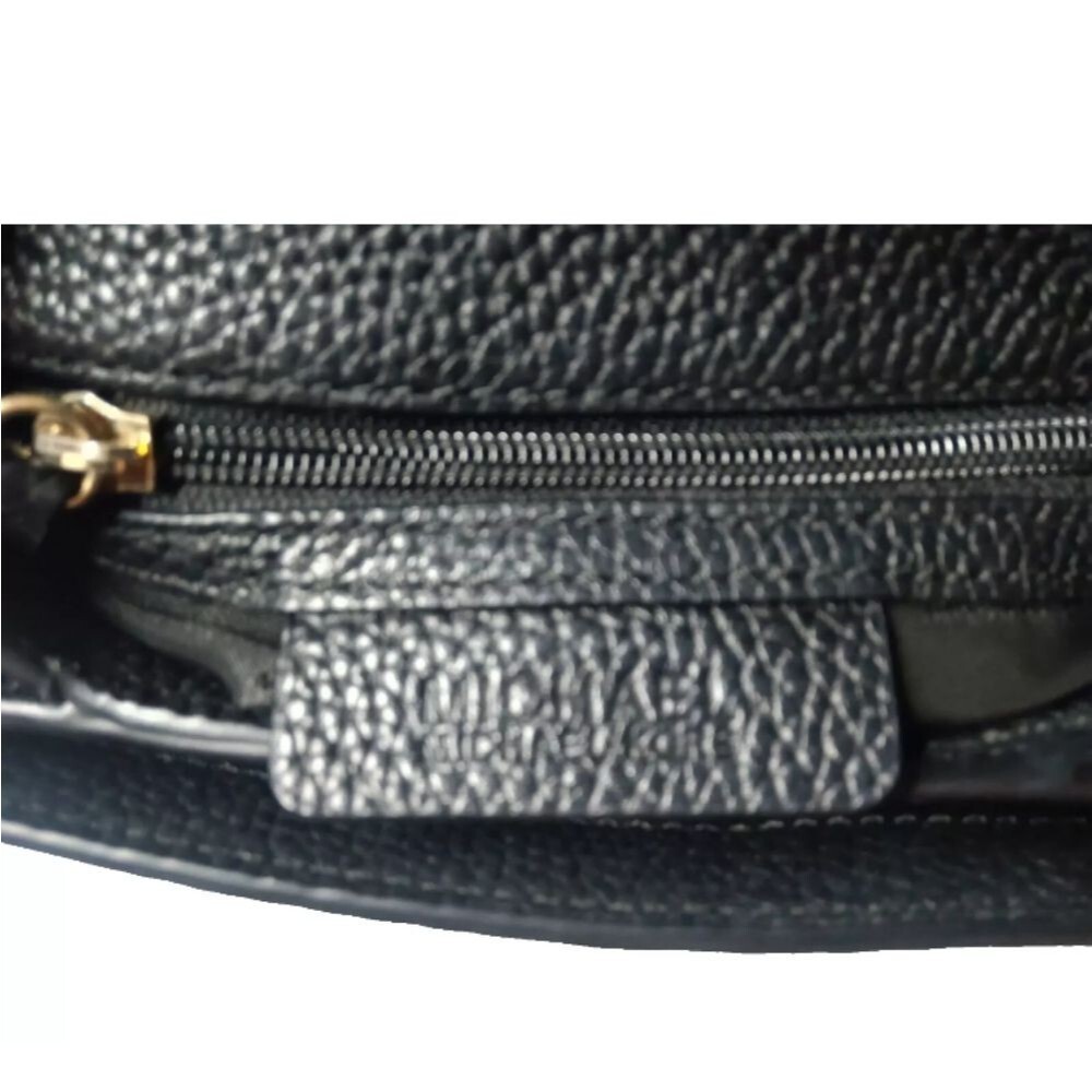 Michael Kors Maxine Pebbled Saddle bag - Black Leather - Picture 8 of 10